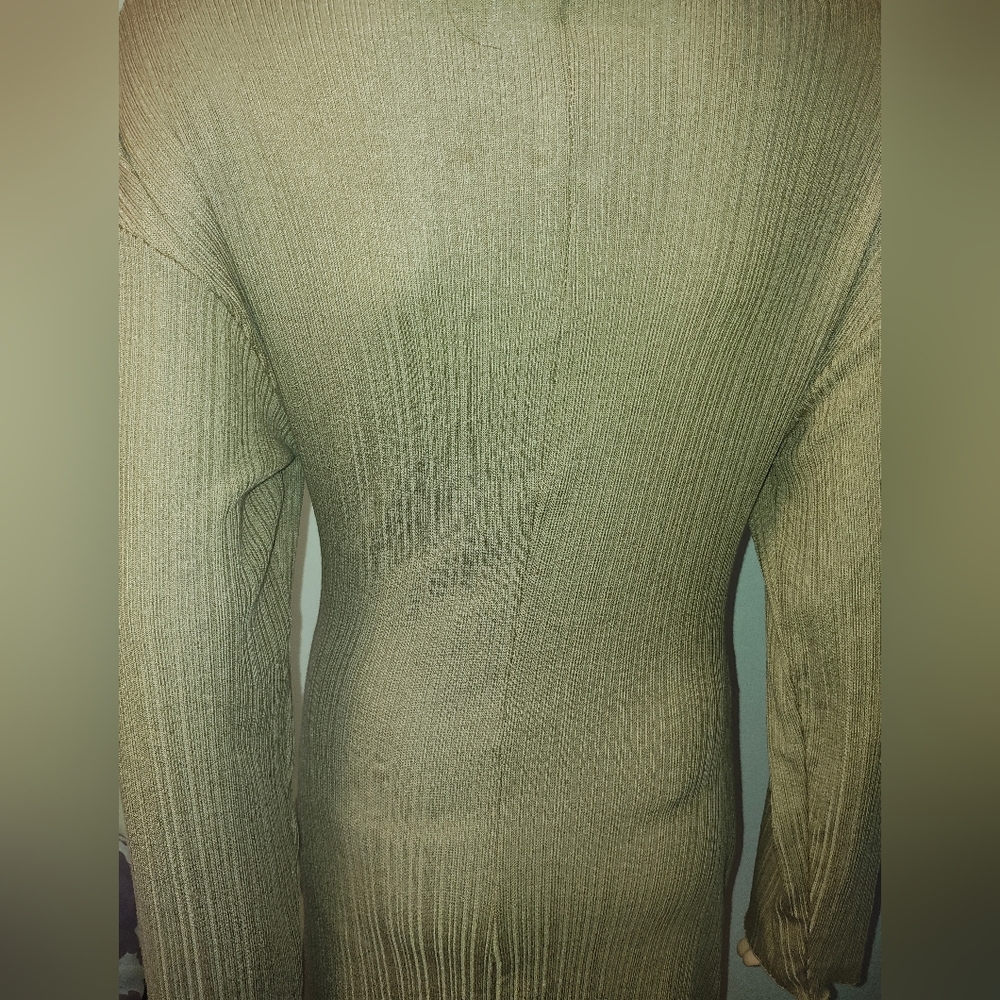 Zara Brown Ribbed Knit Dress - Picture 3 of 4